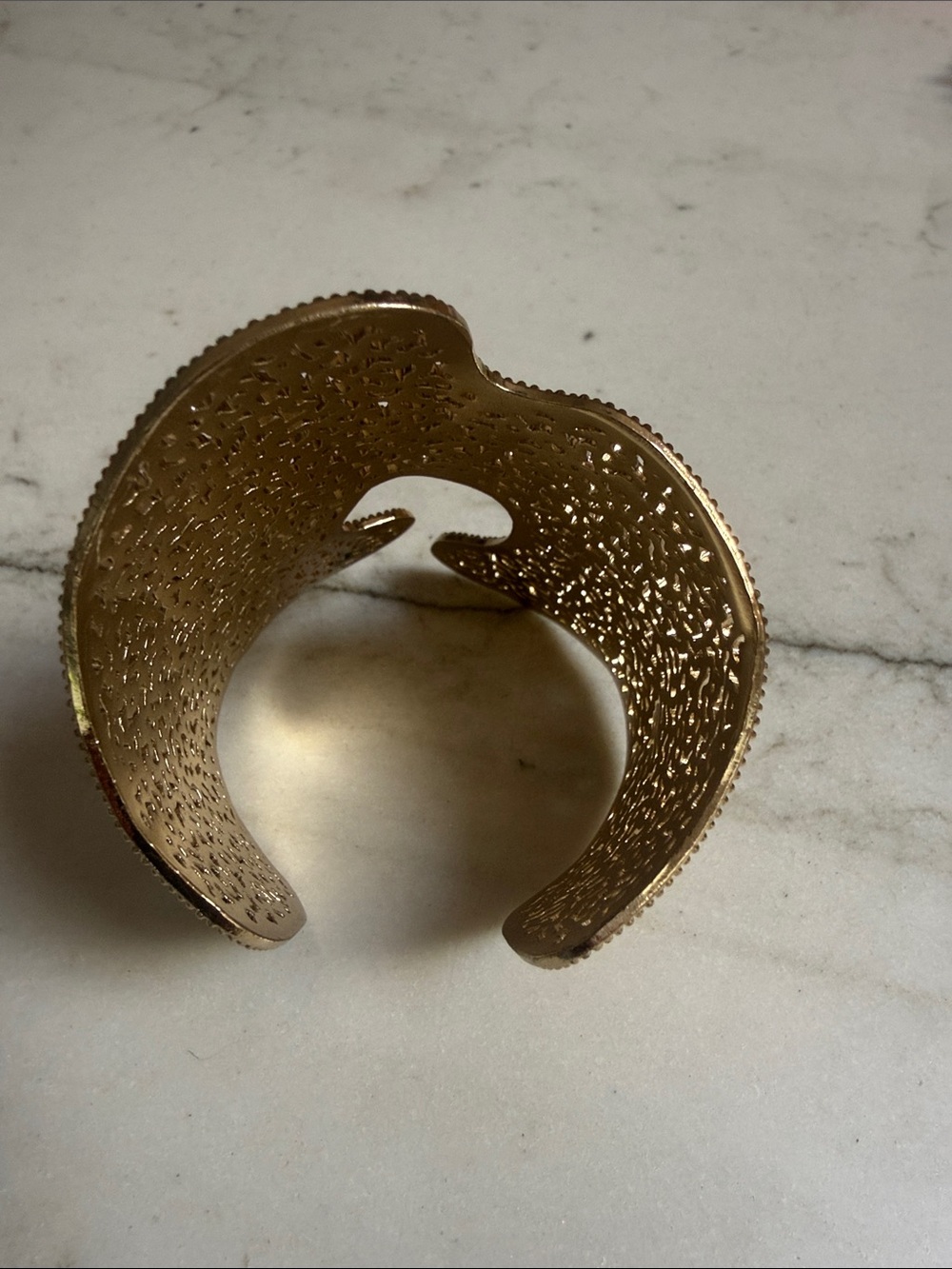 Gold Filigree Statement Cuff Bracelet - Picture 2 of 6